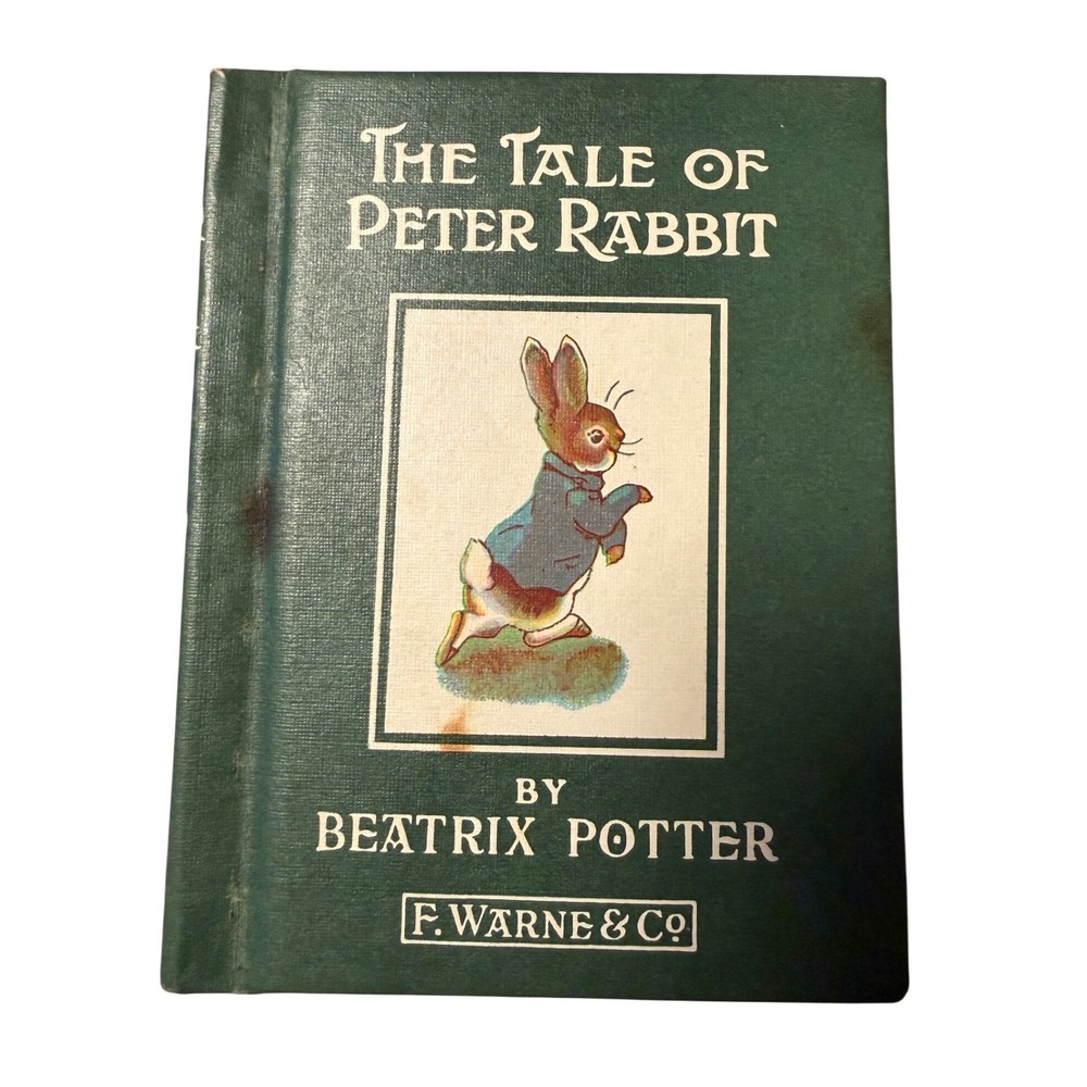 The Tale of Peter Rabbit Beatrix Potter Vintage Hardcover F Warne & Co Green